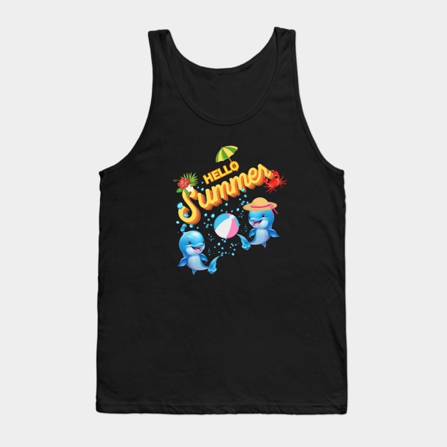 Hello Summer Tank Top by JT SPARKLE